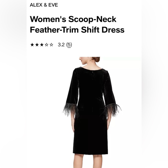 Alex and Eve velvet look party dress sz 10 - Picture 4 of 4